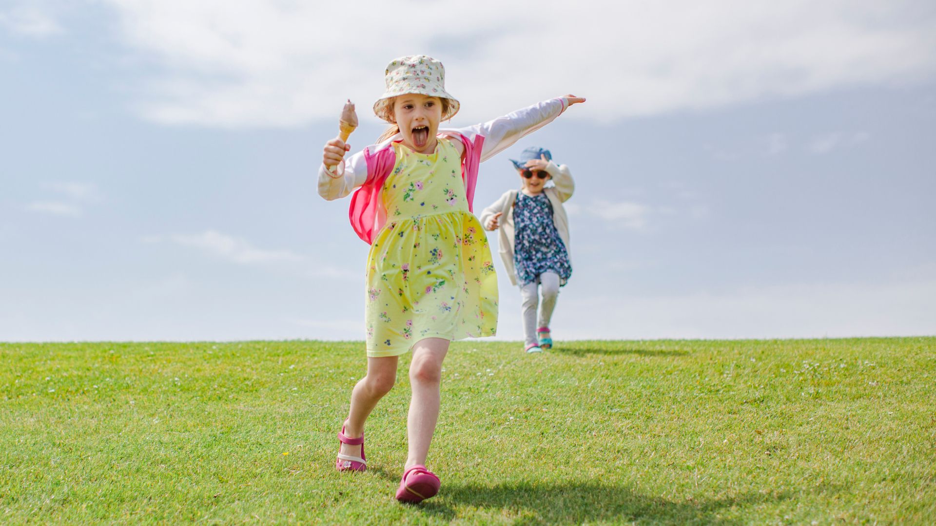 Happy kids with icecream